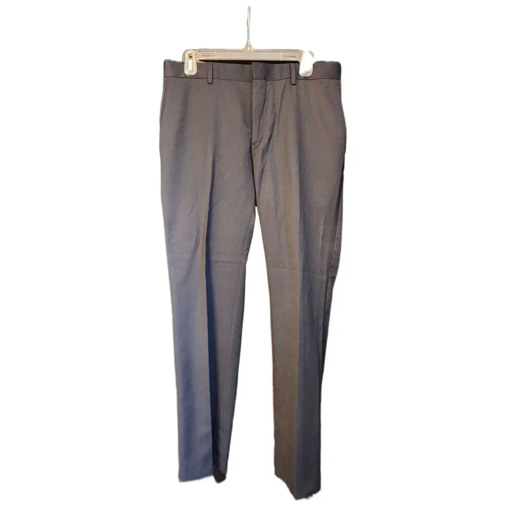 Banana Republic Mens Dress Pants Dark Grey Tailored Slim Fit 32 X 30